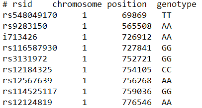 DNA raw data image